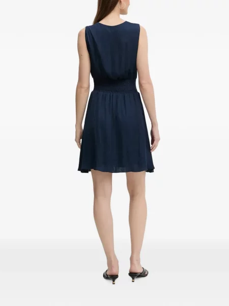 Rochie mini Morgan cu decolteu în V albastru