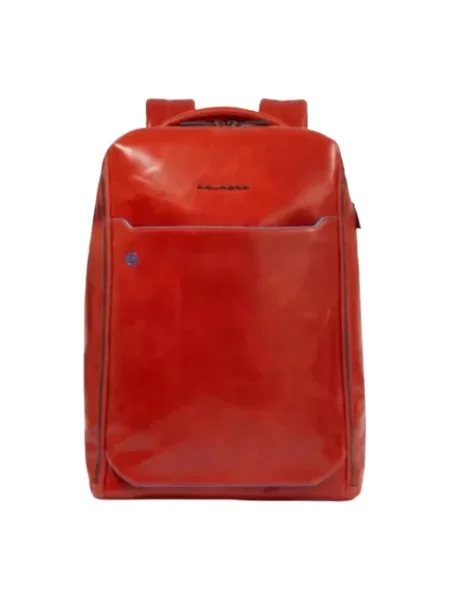 Torba na laptopa Piquadro skórzana pomarańczowa