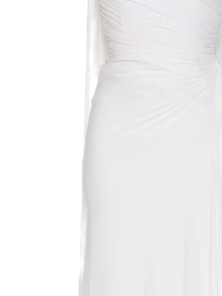 Rochie Herve L. Leroux asimetrică alb