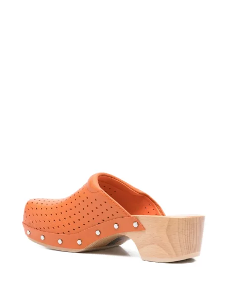 Papuci Balenciaga din piele portocaliu