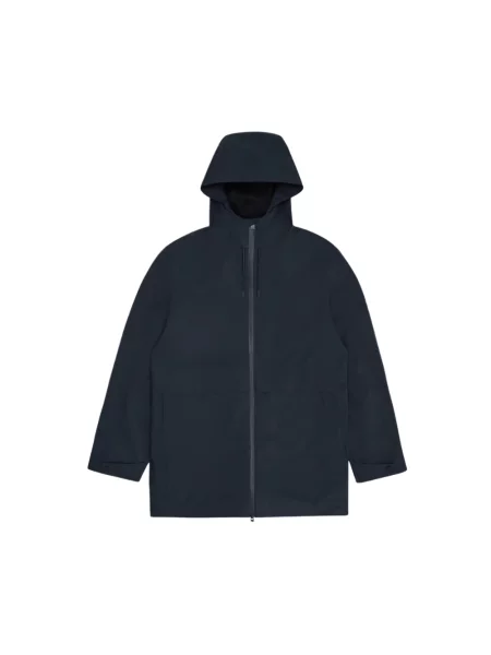 Długa kurtka Rains niebieska