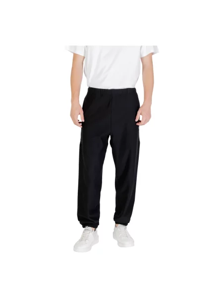 Spodnie dresowe Calvin Klein Jeans frotte czarne