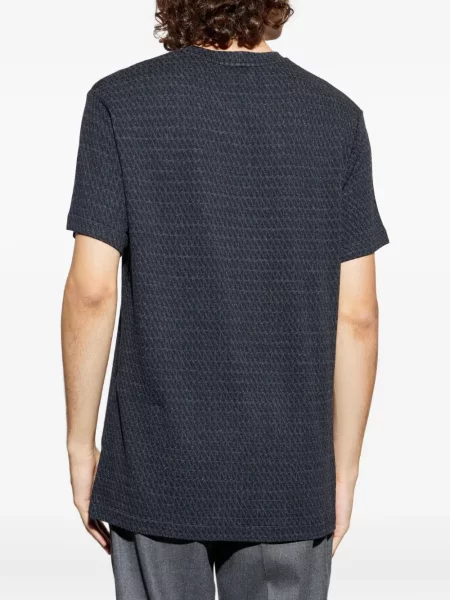Tricou Giorgio Armani din jacard albastru
