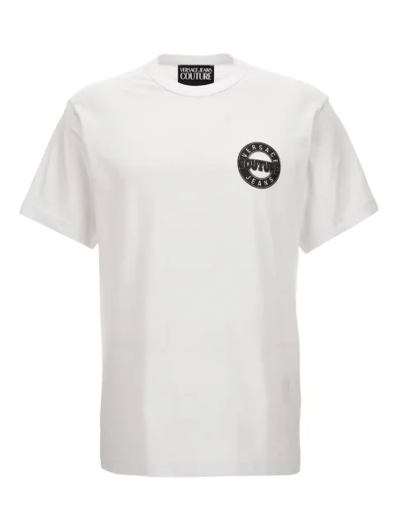 Tricou Versace Jeans Couture cu imagine alb
