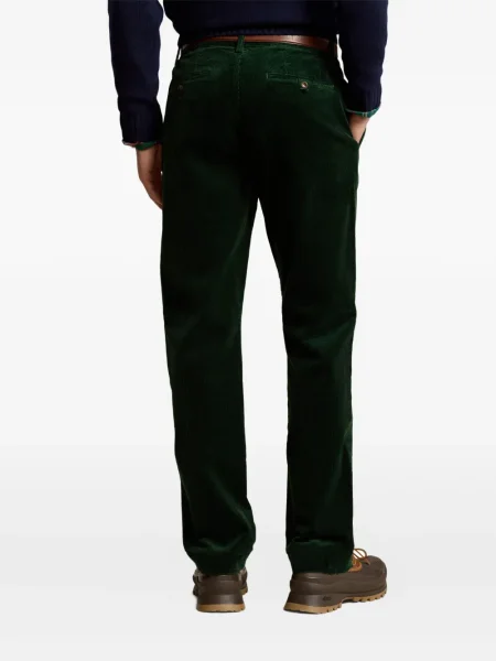 Pulover Polo Ralph Lauren de catifea cord cu glugă cu broderie alb
