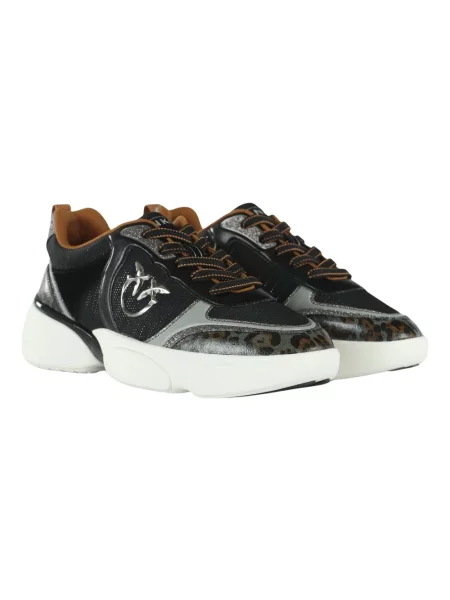 Sneakersy Pinko skórzane czarne