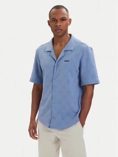 BOSS Cămașă Member Jacq deschis albastru