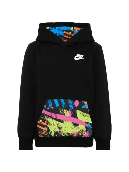 Gyerek kapucnis melegítő felső Nike fekete