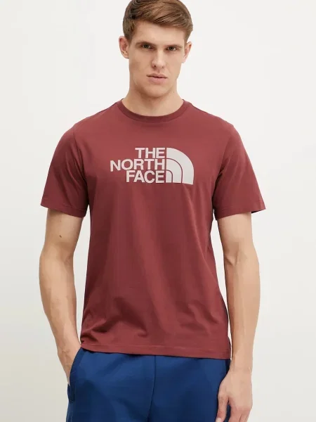 Тениска The North Face Easy с принт червено