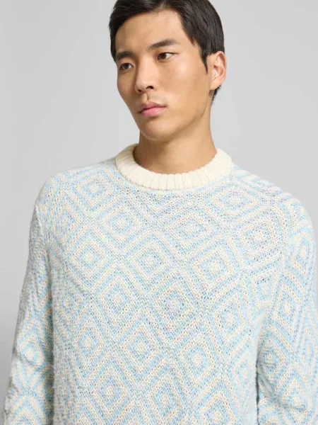 Sweter z dzianiny o kroju relaxed fit z mieszanki wełny model ‘REMI’ Selected Homme