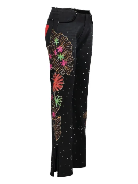 Blugi Voyage Et Cie cu broderie negru