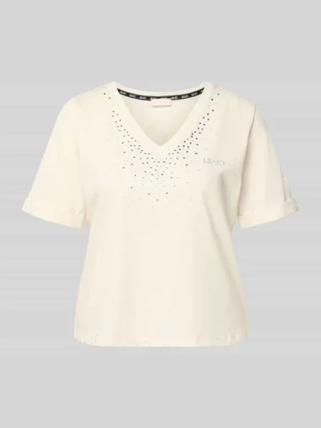 Liu Jo Koszulki Kobieta L T-shirt z dżetami biały