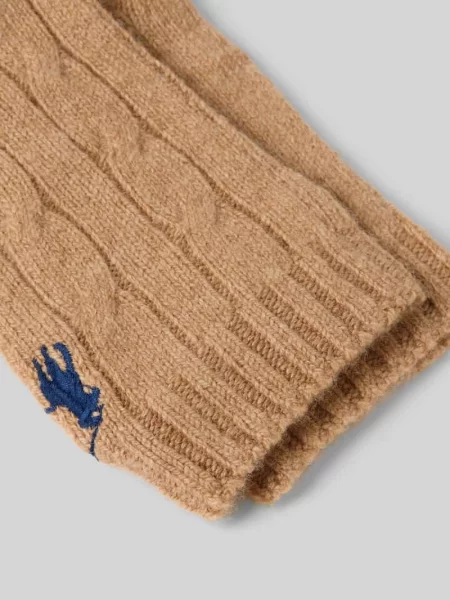 Rękawiczki Polo Ralph Lauren brązowe