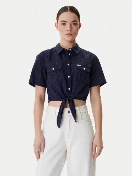 Guess Jeans Marškiniai Tamsiai mėlyna