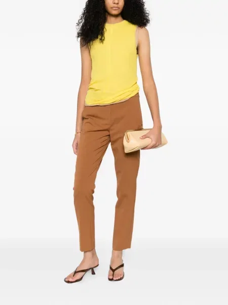 Pantaloni Sportmax cu crăpătură maro