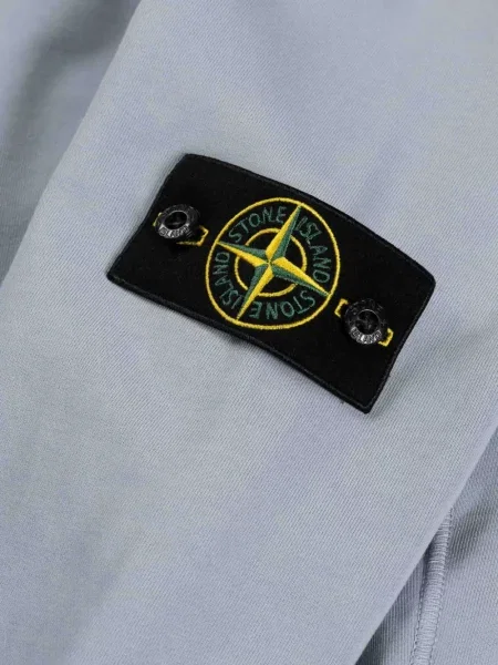 Суичър с качулка Stone Island камъни с връзки синьо