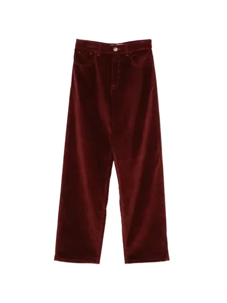Pantaloni Róhe de catifea cord roșu