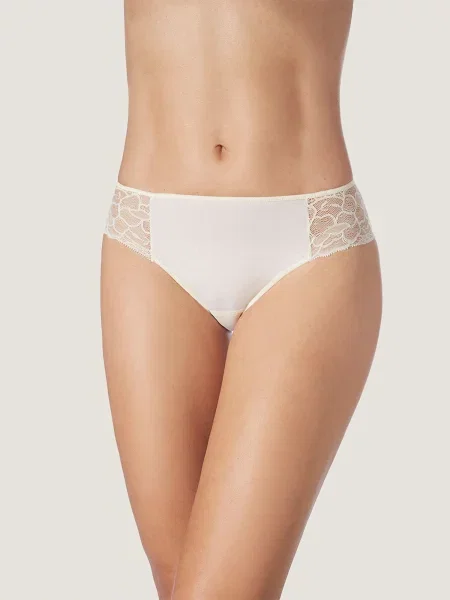 Zd ZERO DEFECTS Chiloți Enea mid waist Soy fiber natural alb