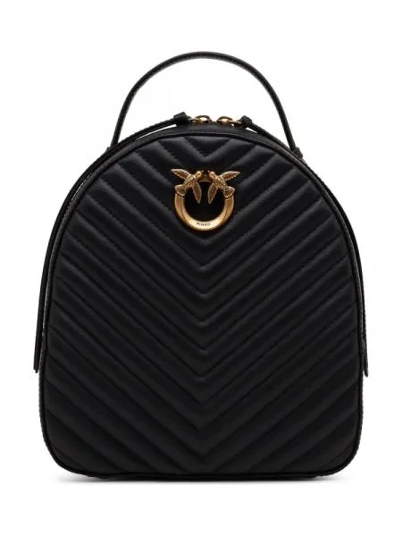 Pinko De piele rucsac LOVE CLICK CLASSIC VI negru