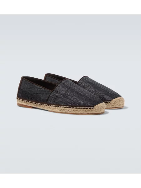 Espadrile Brunello Cucinelli din piele de căprioară negru