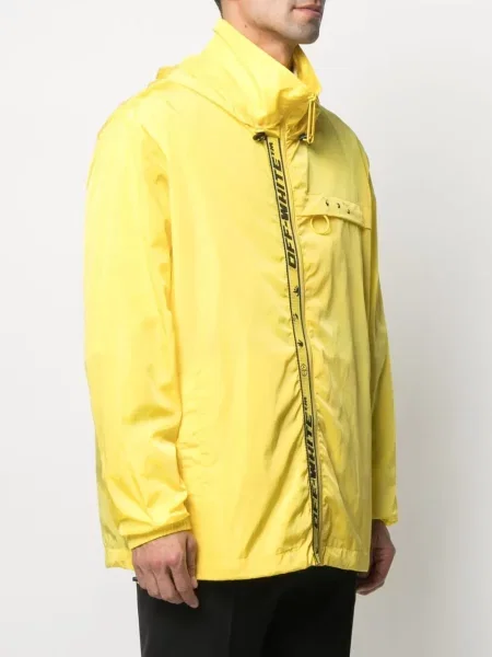 Geacă de vânt Off-white cu imagine alb