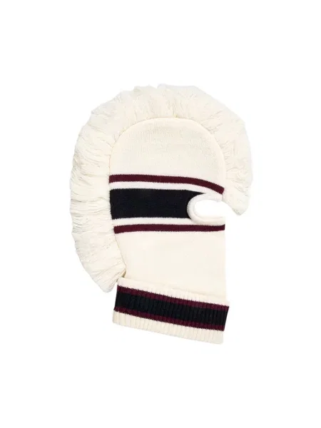 AMBUSH kominiarka Fringe Knit Balaclava beżowy