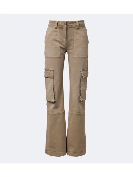 Pantaloni cargo Acne Studios din țesătură twill bej