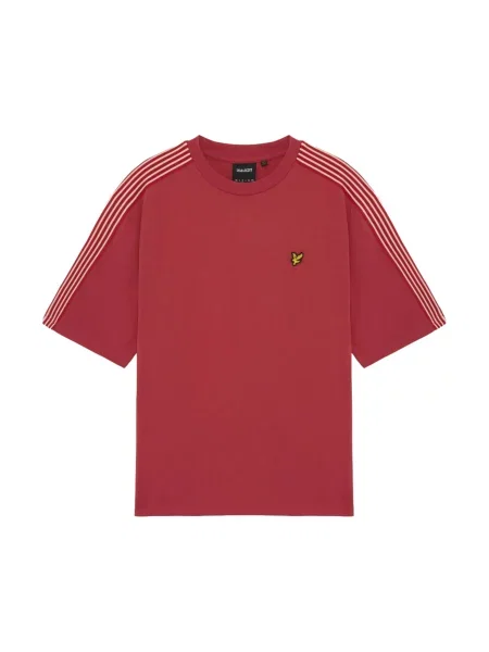 Lyle & Scott Tricou roșu cranberry alb