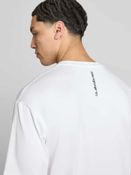 T-shirt z okrągłym dekoltem i logo Quiksilver biała
