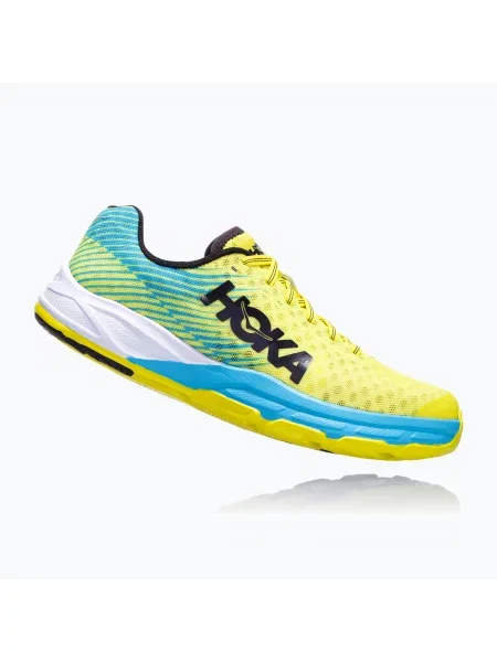 Мъжки обувки за бягане HOKA Evo Carbon Rocket цитрусов/синьозелен жълто