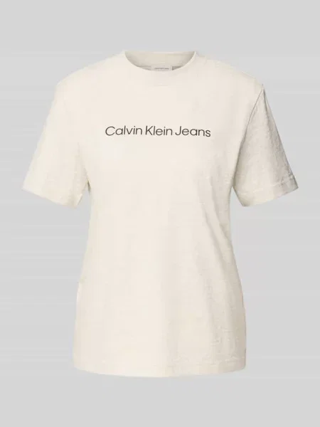 T-shirt z nadrukiem z logo Calvin Klein Jeans