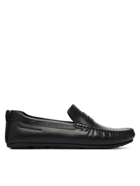 Tommy Hilfiger Mocasini Core Hilfiger Leather Driver negru