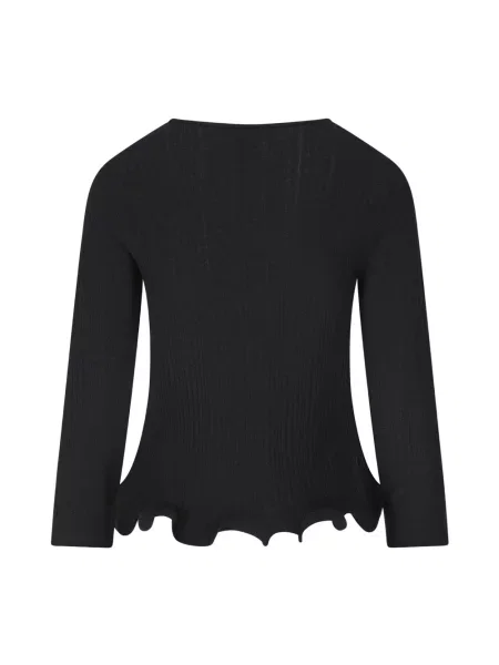 Sweter Fendi wełniany czarny