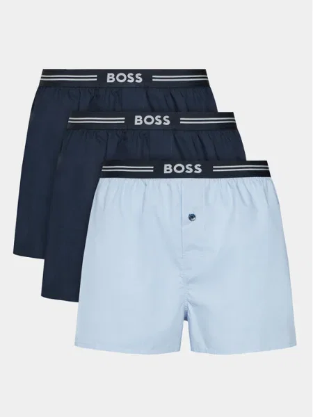 BOSS BLACK 3 db-os boxeralsó szett 3P Woven Boxer fekete