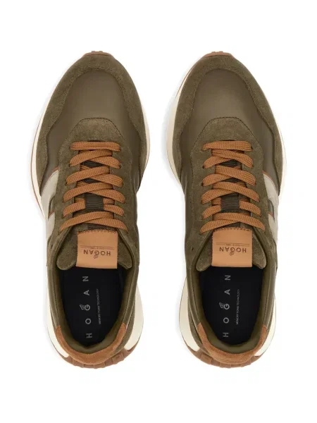 Sneakerși Hogan cu aplicații verde
