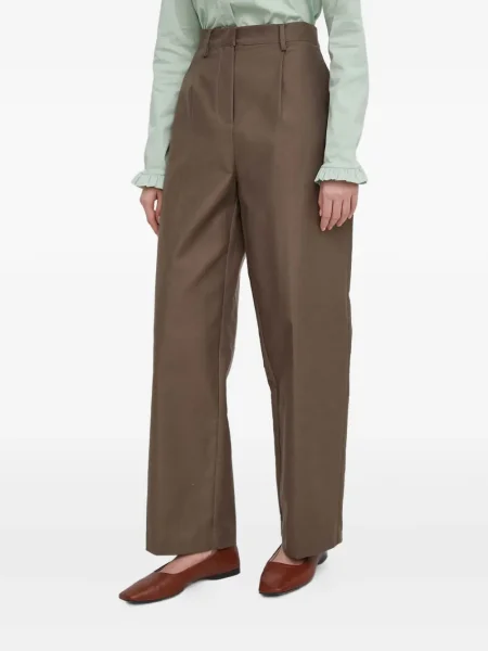 Pantaloni Dkny plisate maro