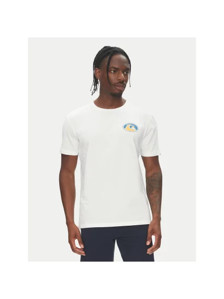 Футболка Quiksilver в цветочек белая