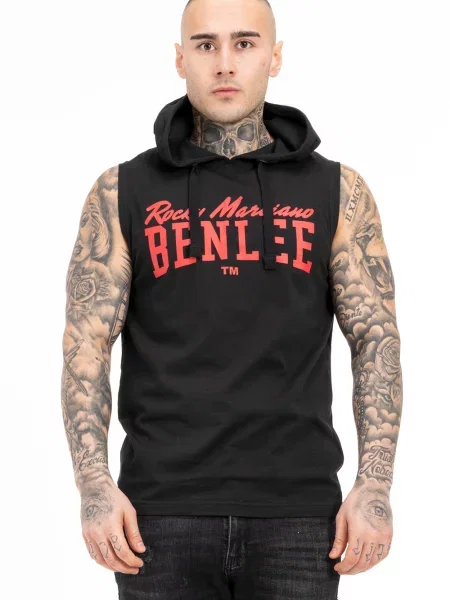 Hoodie Benlee brez rokavov črna