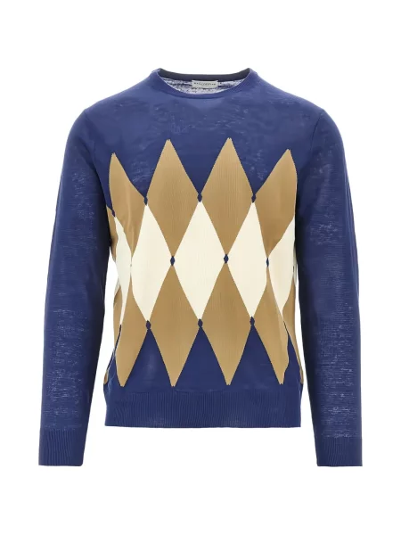 Аргайл пуловер Ballantyne синьо