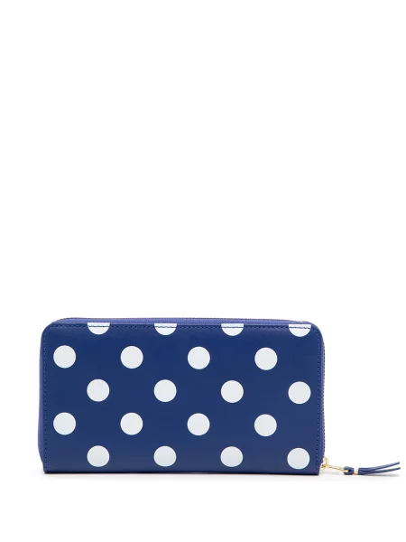 Taškuotas raštuotas piniginė Comme Des Garçons Wallet mėlyna
