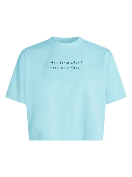 KARL LAGERFELD JEANS Póló KLJ X Pietro Terzini világoskék fekete