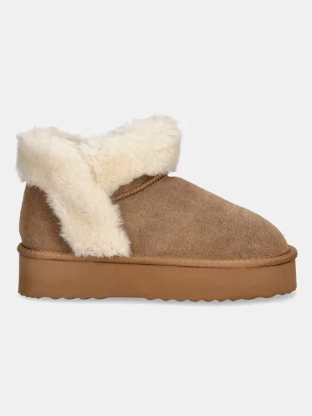 Замшевые сапоги Answear.lab коричневые