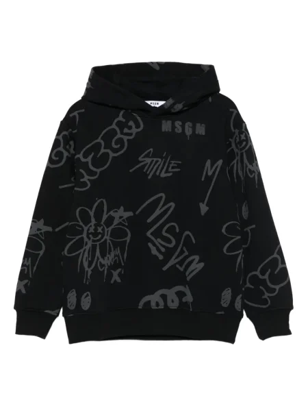 Bluza z kapturem dziecięca Msgm czarna