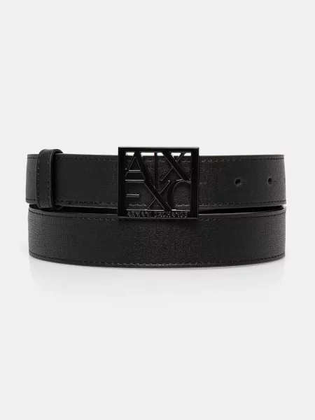 Curea Armani Exchange din piele negru