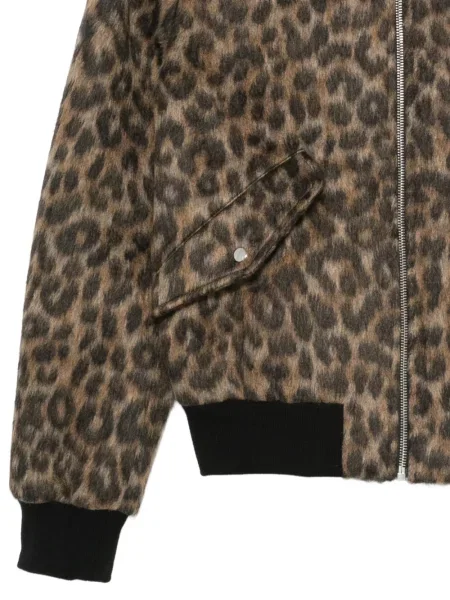 Geacă bomber Barbara Bui cu imagine cu model leopard maro