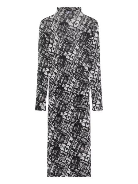 Rochie Off-white plasă alb