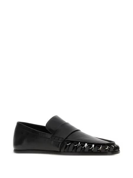 Bőr nyaklánc Jil Sander fekete