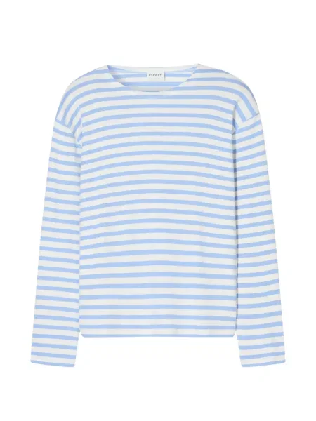 Tricou mânecă lungă Closed cu dungi albastru