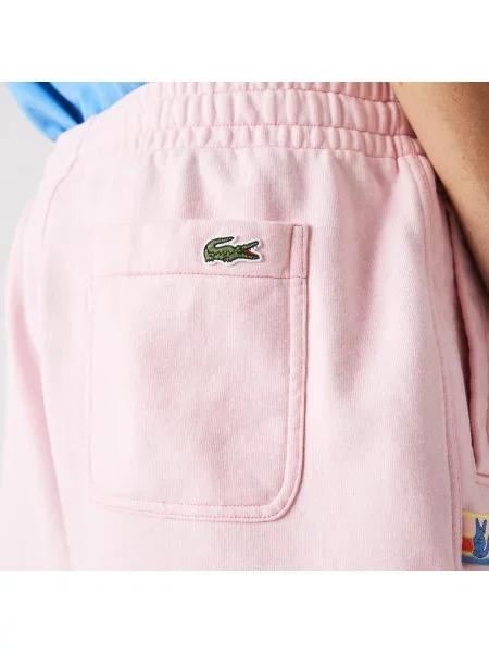 Lacoste Szorty Live Z Nadrukiem Relaxed Fit różowe