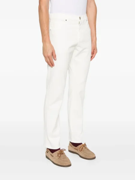 Pantaloni Eleventy cu 5 buzunare alb